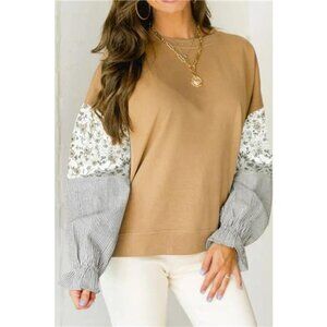 Color Block Long Sleeve Sweatshirt